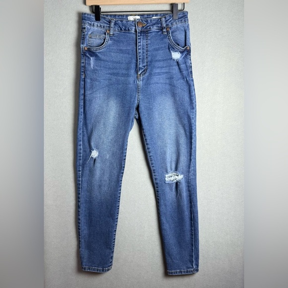 91 Cotton On Women’s Distressed High Grazer Skinny Denim Jean size 8 - Picture 1 of 12